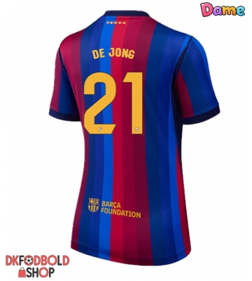 Barcelona Frenkie de Jong #21 Hjemmebanetrøje Dame 2026-27 Kort ærmer Barcelona Frenkie de Jong #21 Hjemmebanetrøje Dame 2026-27 Kort ærmer